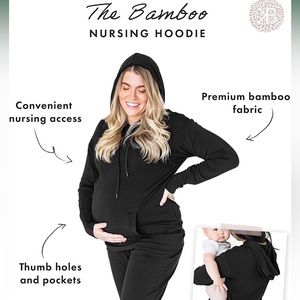 Kindred Bravely Bamboo Nursing Hoodie Black